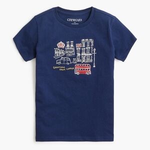 NEW Crewcuts London Graphic Tee in Navy